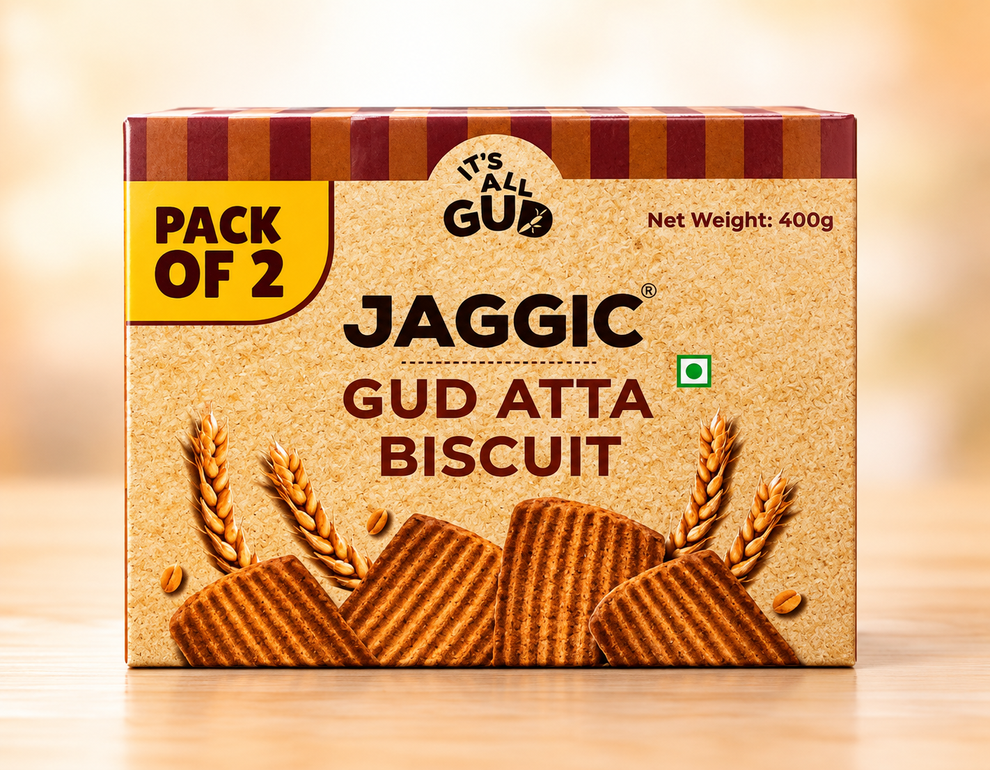 Jaggic GUD Atta Biscuit - Pack of 2