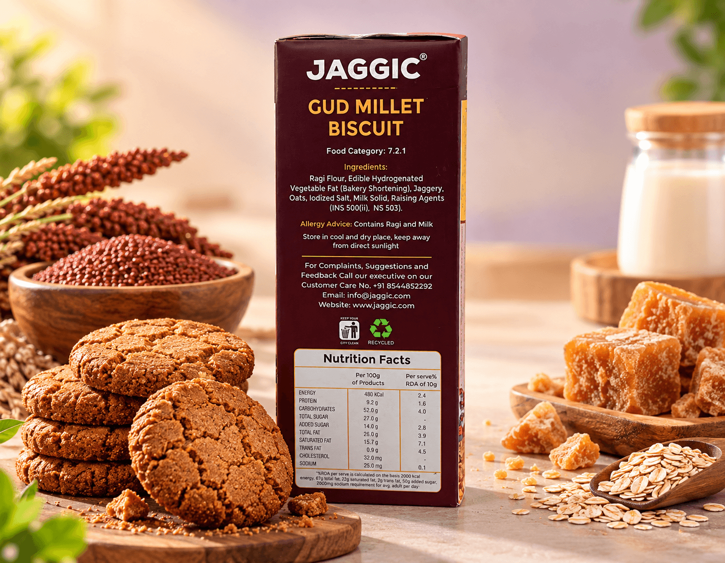 Jaggic GUD Millet Biscuit - Pack of 2