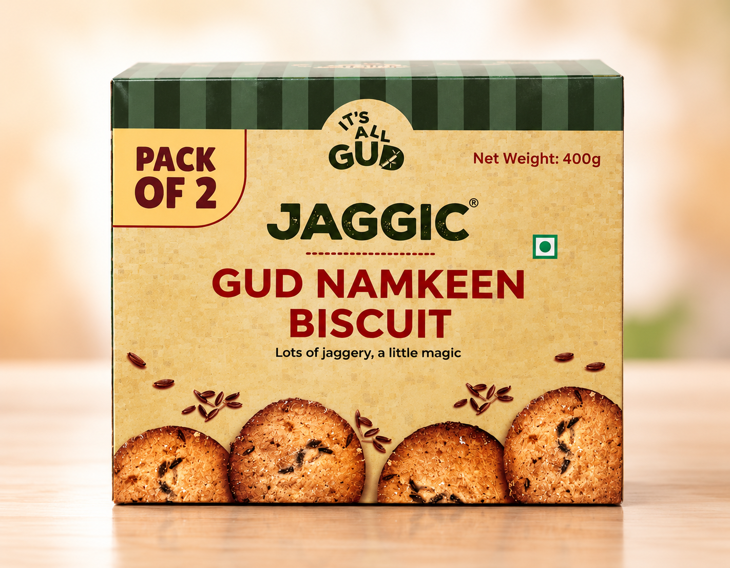 Jaggic GUD Namkeen Biscuit - Pack of 2